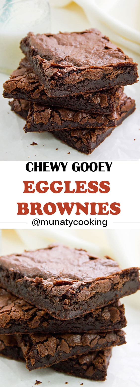 Chewy Gooey Eggless Brownies Munaty Cooking