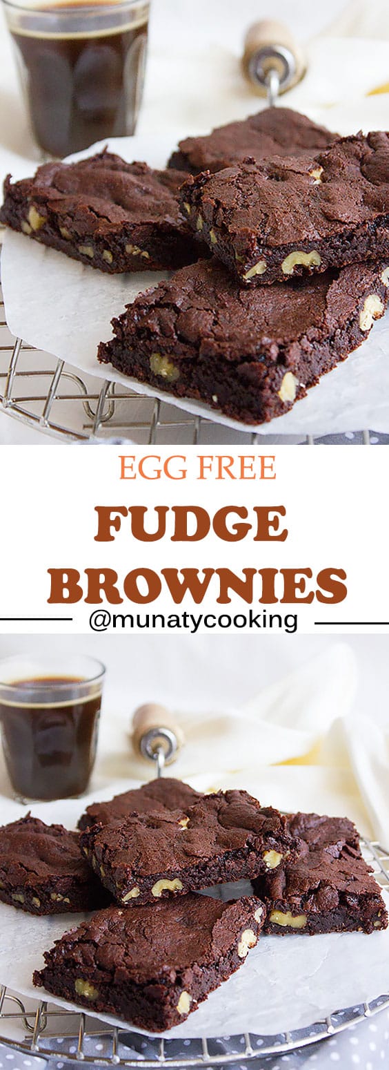Chewy Egg Free Fudge Brownies Munaty Cooking