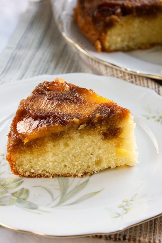 Peach Apple Upside Down Moist Buttery Cake