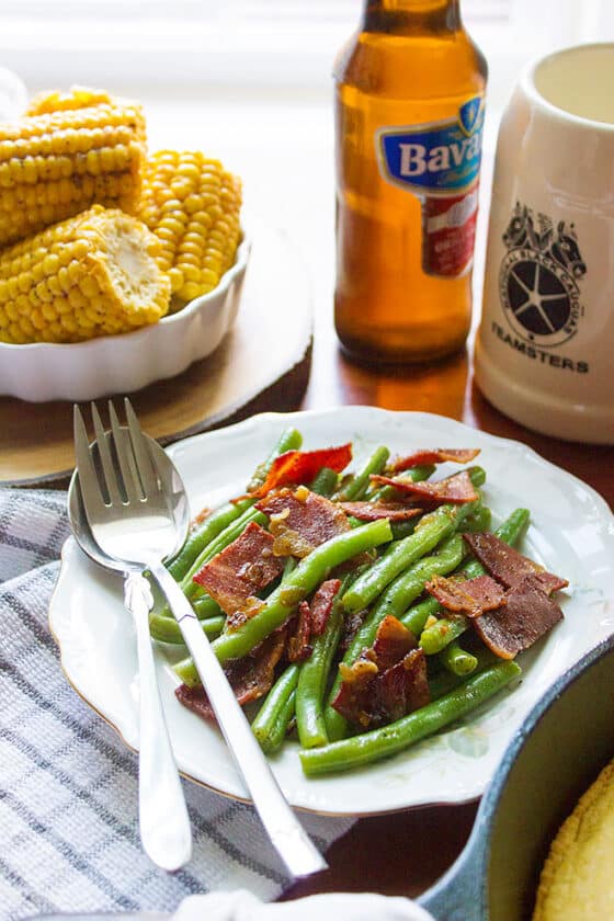 Green Beans with Turkey Bacon