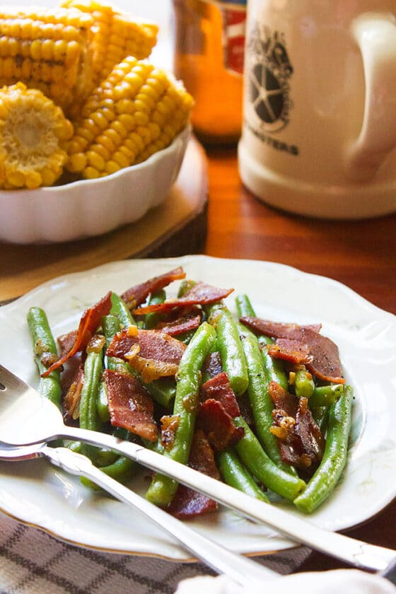 Green Beans with Turkey Bacon