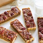 feature image of pecan pie bars.