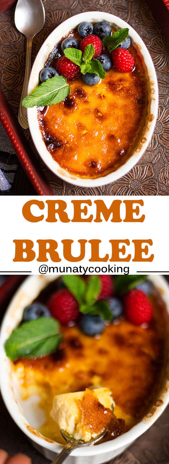 Creme Brulee Recipe! Easy to make delicious French dessert and it has only four ingredients. #cremebrulee #dessert
