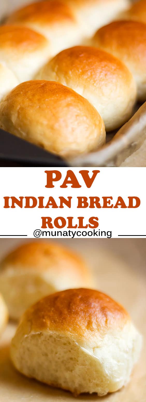 Pav, Indian version of dinner rolls. Soft and egg free. #dinnerrolls #bread #snack #indianfood