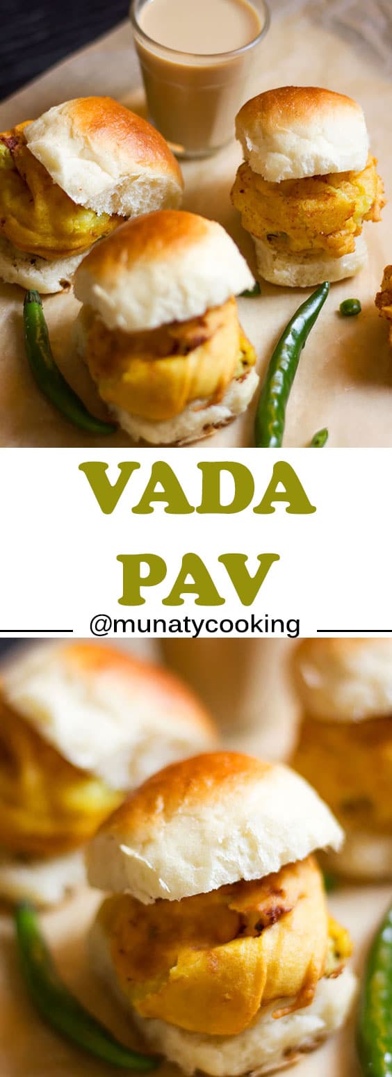 Vada Pav, an Indian snack. made of bread roll which is filled with potato balls that were dipped in seasoned gram flour batter and deep fried.