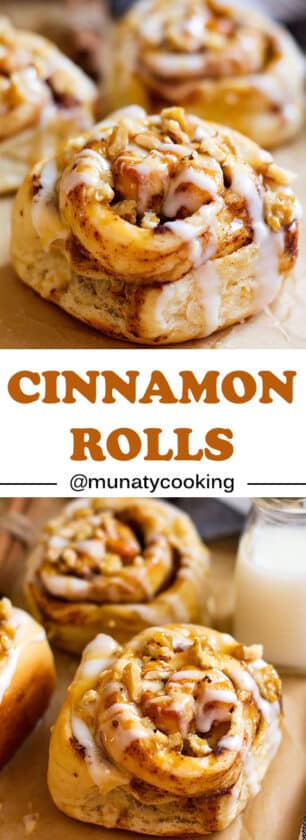 Cinnamon Rolls Recipe. An easy recipe for moist and delicious cinnamon rolls. #cinnamonrolls #dessertrecipe #dessert #rolls