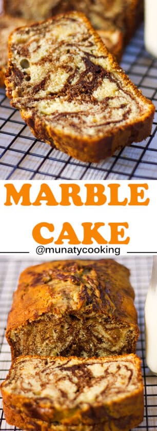 Moist Marble Cake, an easy recipe for an impressive beautiful and delicious cake. #marblecake #cakerecipe #cake
