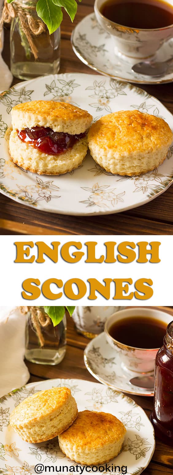English Scones, come out tall, golden, with crisp edges, while from the inside fluffy and light. #scones #englishscones #tenderscones