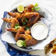 Honey garlic chicken wings feature 2023.