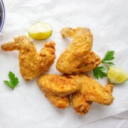 Crispy Spicy chicken wings feature image 2023.