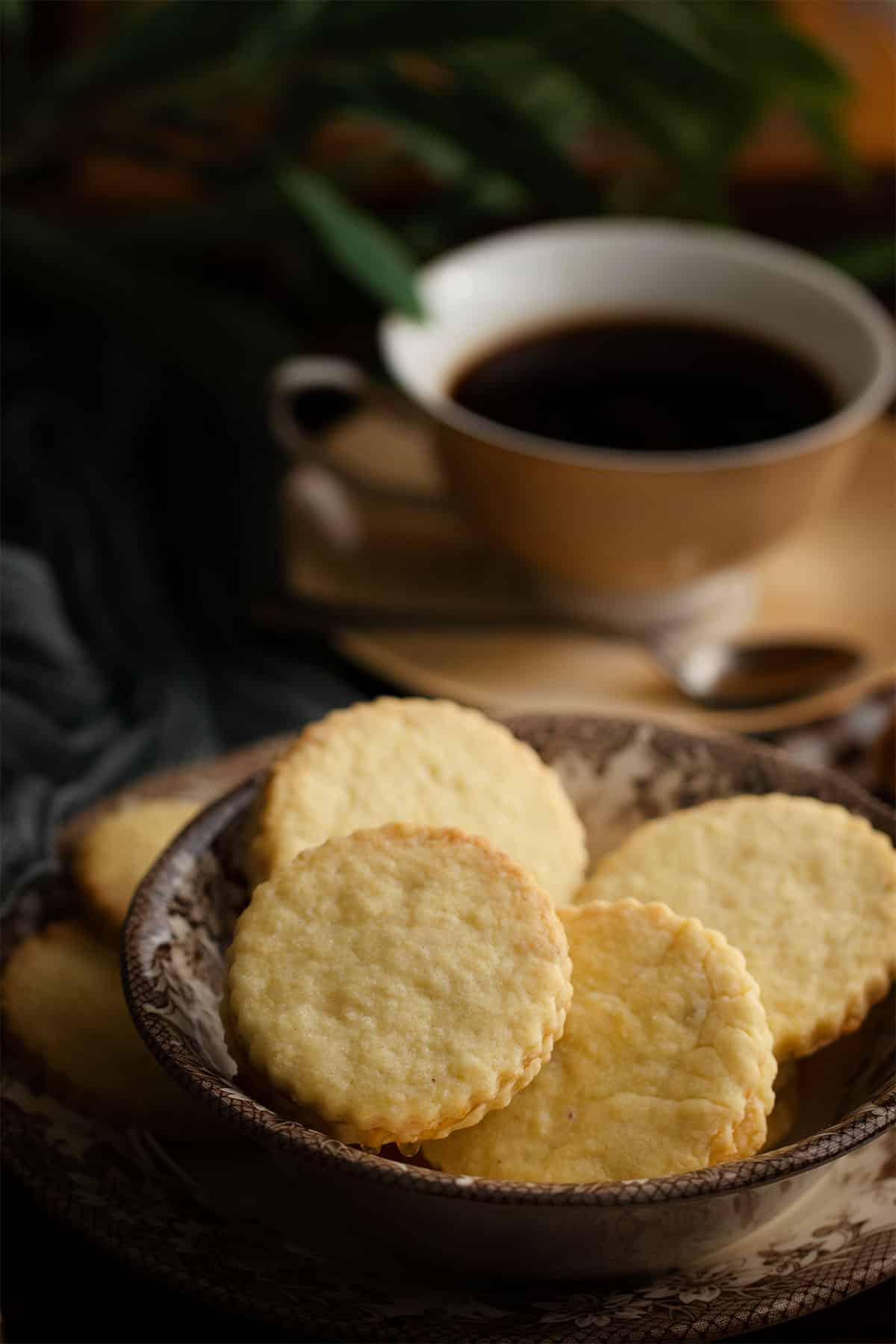 Close up image of freshly baked coconuts cookies.