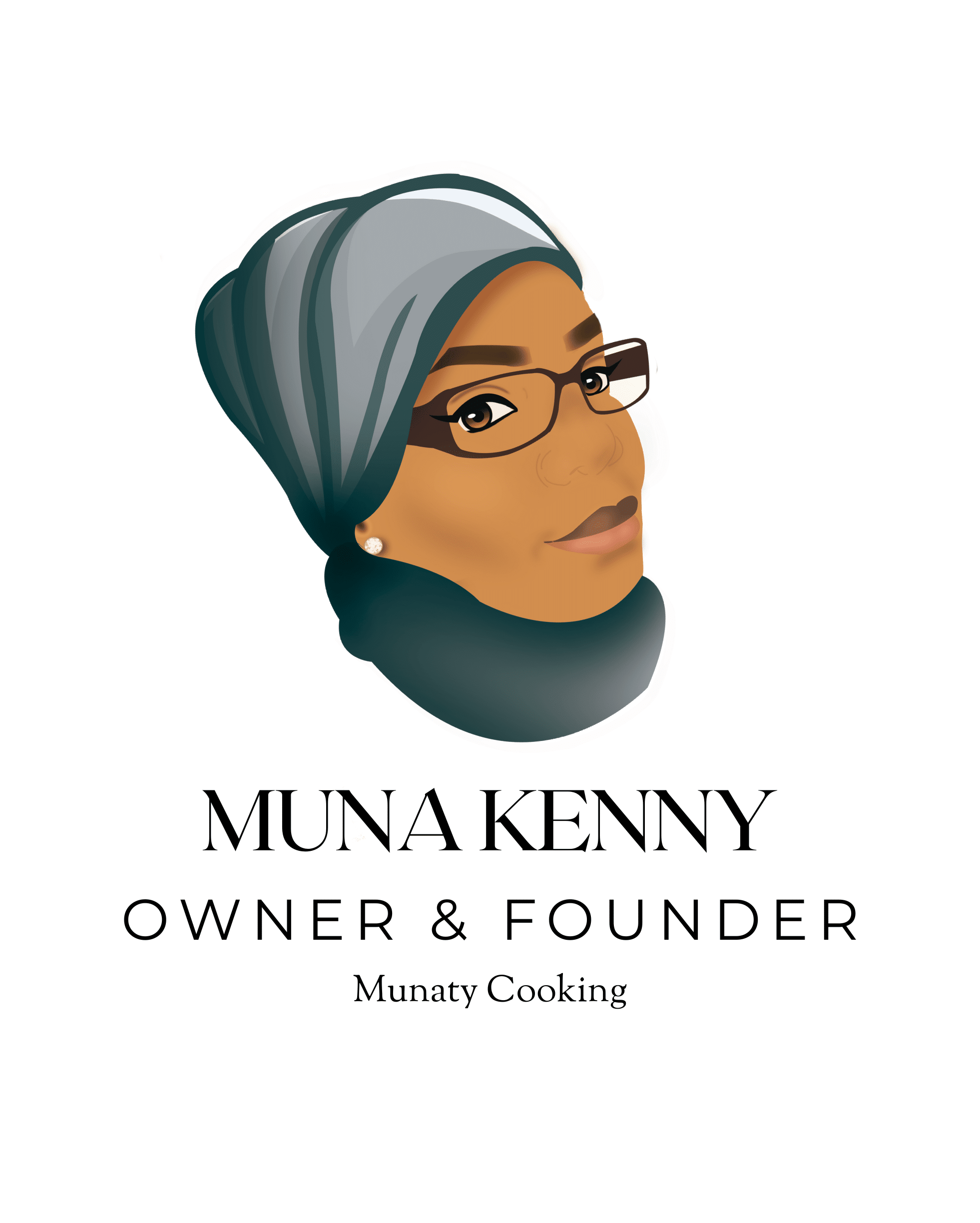 An image of Muna Kenny founder of Munaty Cooking Food Blog.