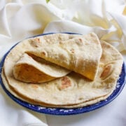 Soft and freshly made Phulka indian bread.